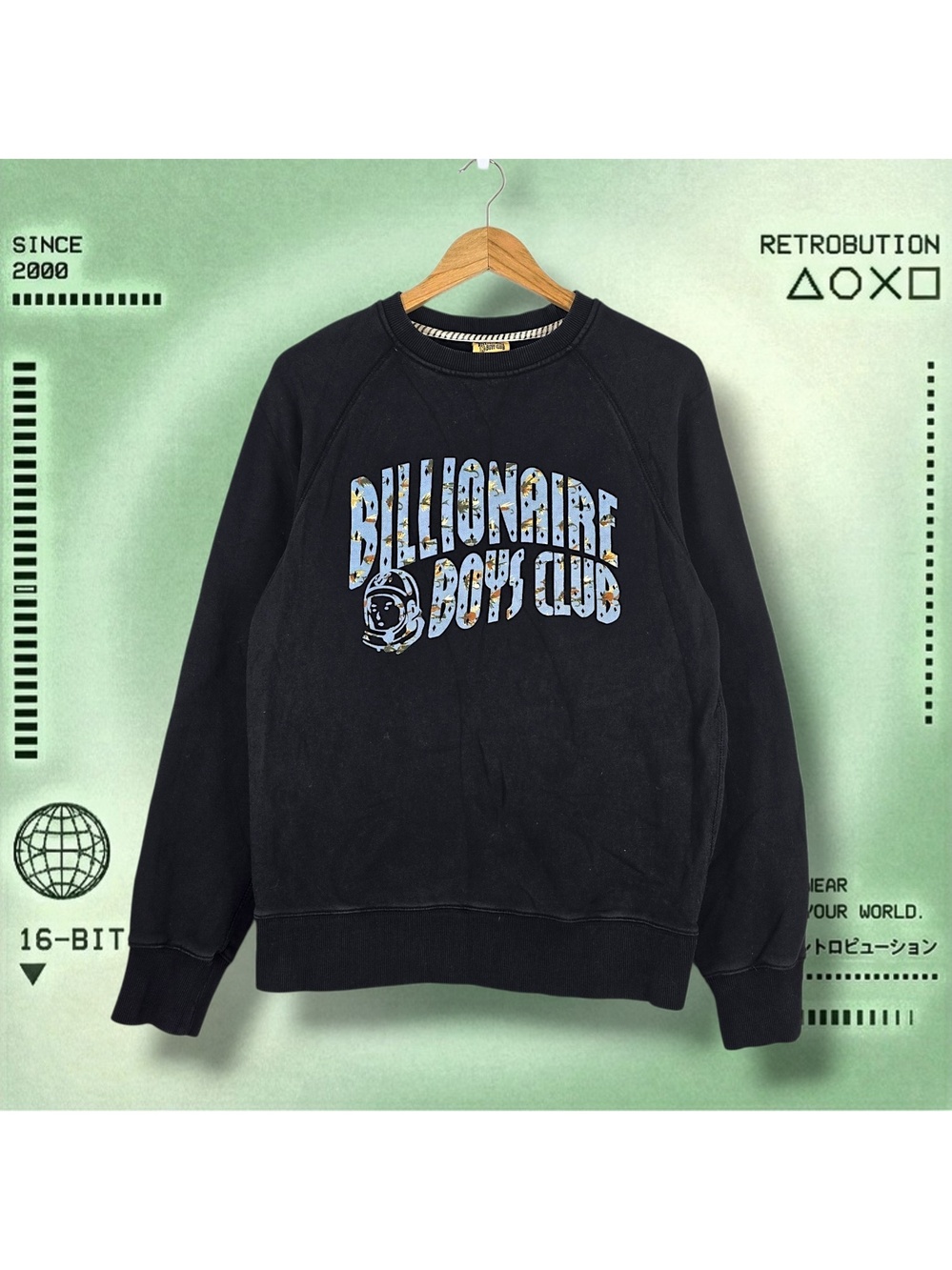 Billionaire Boys Club Icecream Spell Out Crewneck Sweatshirt Black Size M